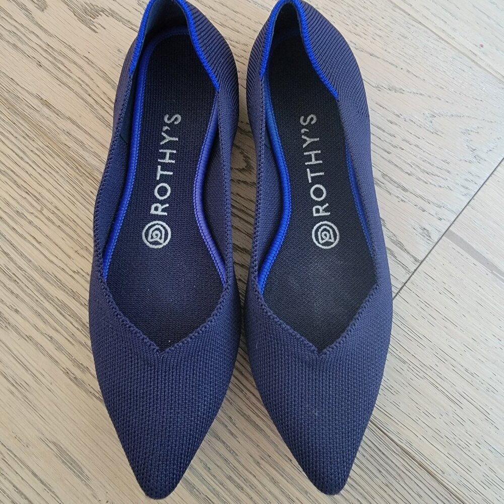 Rothy's The Point II Deep Navy Blue Size 7
